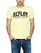 Replay Men's Men's Yellow T-Shirt With Logo In Size S Yellow