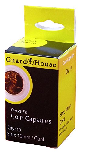 Guardhouse Cent (19mm) Direct-Fit Coin Capsules - 10 Pack