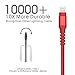 AHGEIIY Lightning Cable,Certified Charger Cable for iPhone,4Pack [3.3FT 6.6FT] Nylon Braided USB Lightning Cable for iPhone X,8 Plus,8,7 Plus,7,6 Plus,6,6S Plus,6s,5,iPad and More(red)