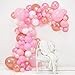 Junibel Balloon Arch & Garland Kit | Pink, Blush, Rose Gold & White Sm - Xlrge balloons | Adhesive Dots | 17' Decorating Strip | Wedding, Baby Shower, Graduation, Anniversary Bachelorette Party
