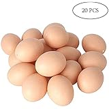 20 PCS Plastic Fake Eggs for DIY Easter Eggs, Painting and Realistic Egg