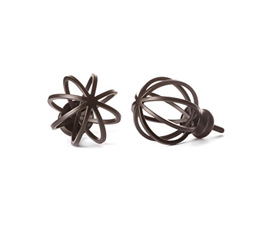 Value Pack of Sheffield Home, AMG, and Enchante Accessories, Round Cage Curtain Rod, 42 to 120-Inch, 4 Pack, Oil Rubbed Bronze