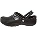 Crocs Women's Mercy Clog | Slip Resistant Work Shoes, Black/Silver, 7
