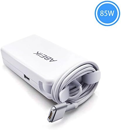 85W/T-Tip Magsafe2 MacBook Pro/Air Charger 20V/4.25A Replacement Laptop Power Adapter Magnetic Connector for Retina Display Macbook (After Mid 2012) with Extra USB for Charging Cellphone