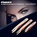FAMILIFE 3-Piece Best 100% Stainless Steel Tweezers Set with Gift Box Travel Leather Case L08