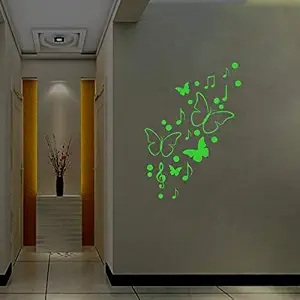 DreamKraft Glow in The Dark Kids Room Decor Radium Sticker (Green 20 x25 cm)