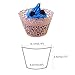SUYEPER 100pcs Cupcake Wrappers Artistic Bake Cake Paper Cups Little Vine Lace Laser Cut Liner Baking Cup Muffin Case Trays for Wedding Party Birthday Decoration (Pink)