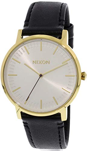 Nixon Men's Porter Pack A12312948 Gold Leather Japanese Quartz Dress Watch