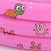 EOSAGA Inflatable Baby Pool PVC Non-Slip Foldable Baby Inflatable Bathtub 3 Rings Swimming Pool (Pink)
