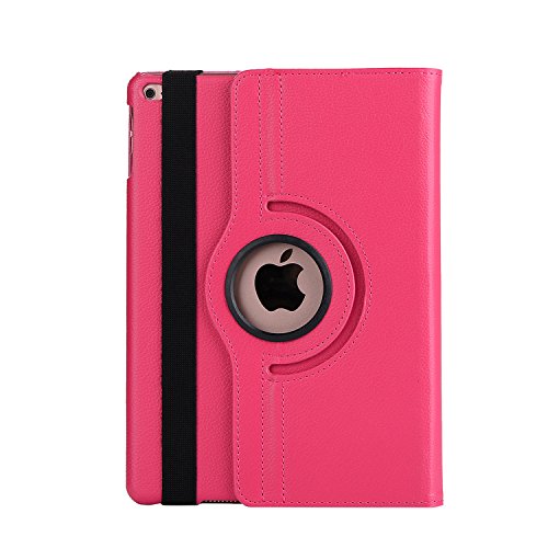 L2W New iPad 9.7 inch 2018 & 2017 Case 360 Degree Rotating Stand Cover with Auto Sleep Wake for Apple New iPad 9.7 inch 2018/2017 Tablet Model (Not fit iPad Pro 9.7 (2016 Model) - Pink - Thumbnail 2