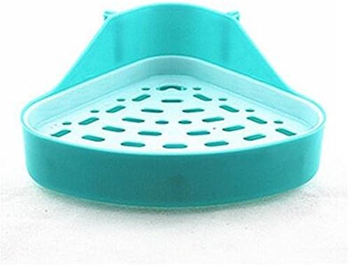 YiyuanSupermarket Pet Triangle Potty Trainer Corner Litter Toilet for Small Animal Hamster Gerbil Bunny Chinchilla Guinea Pig Ferret (Blue)
