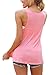 Alvaq Womens Summer Sexy Work RaceBack Tank Top And Blouse Plus Size T Shirts Small Pink