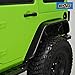 EAG Flat ABS Fender Flares Set of 4 with LED Amber Side Marker Fit for 07-18 Wrangler JK