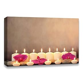 Canvas Wall Art Christmas Candles for...