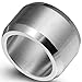 Jude Jewelers 15mm Stainless Steel Tungsten Carbide Matte Black Brushed Ring Wedding Engagement Anniversary