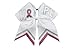 Ncmama Baby Breast Cancer Pink Silver Glitter Cheer Bow Hair Tie Holder for Girls Hope 5pcs