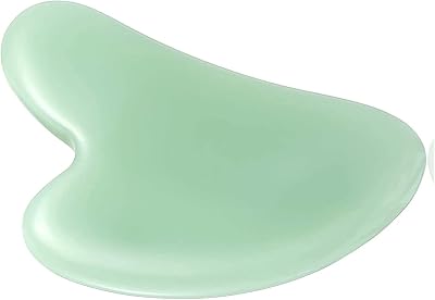 DEEINN Gua Sha Stone Massage Tool Jade Slimming Massager Green Heart Shape