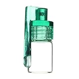 Green Spoon Snuff Bullet Acrylic w Glass Vial Snorter