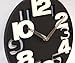 3D Big Digit Modern Contemporary Kitchen Office Home Decor Wall Clock Black
