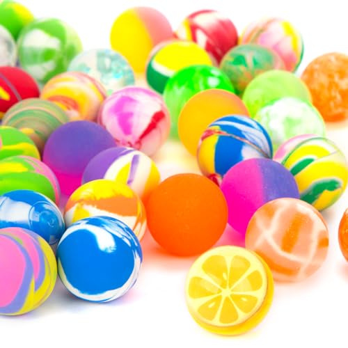 HAKACC 50 Stück Flummies für Kinder 25 mm Flummis Springball Bunte Flummis Gummibälle Hüpfbälle für Kindergeburtstag Gastgeschenke Belohnungen im Klassenzimmer Verwendet Werden
