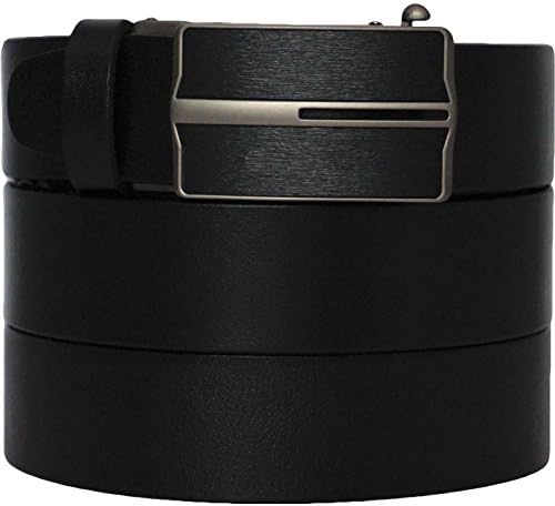 Men's Belt,West Leathers Slide Ratchet Belt for Men with Genuine Leather 1 3/8,Trim to Fit