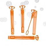 Orange Heart Bubble Tubes (24 Pcs)