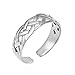 AeraVida Interwoven Celtic Knot .925 Sterling Silver Toe Ring or Pinky Ring | Celtic Knot Toe Rings for Women Sterling Silver | Silver Toe Rings for Women | Adjustable Toe Ring