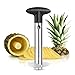 Yesker Silver Stainless Steel Pineapple Corer Peeler Stem Remover Blades for Diced Fruit Rings All in One Pineapple Tool Peeler Slicer