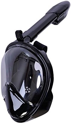 WalKtrip Ocean View Snorkel Set - 180°Full Face Snorkel Mask With Panoramic View Anti-Fog Anti-Leak With Adjustable Head Straps With Longer Snorkeling Tube Larger Area (S/M)