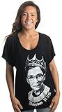 Ann Arbor T-shirt Co. Notorious R.B.G. Progressive Liberal Ruther Bader Ginsburg Flowy Ladies' T-shirt