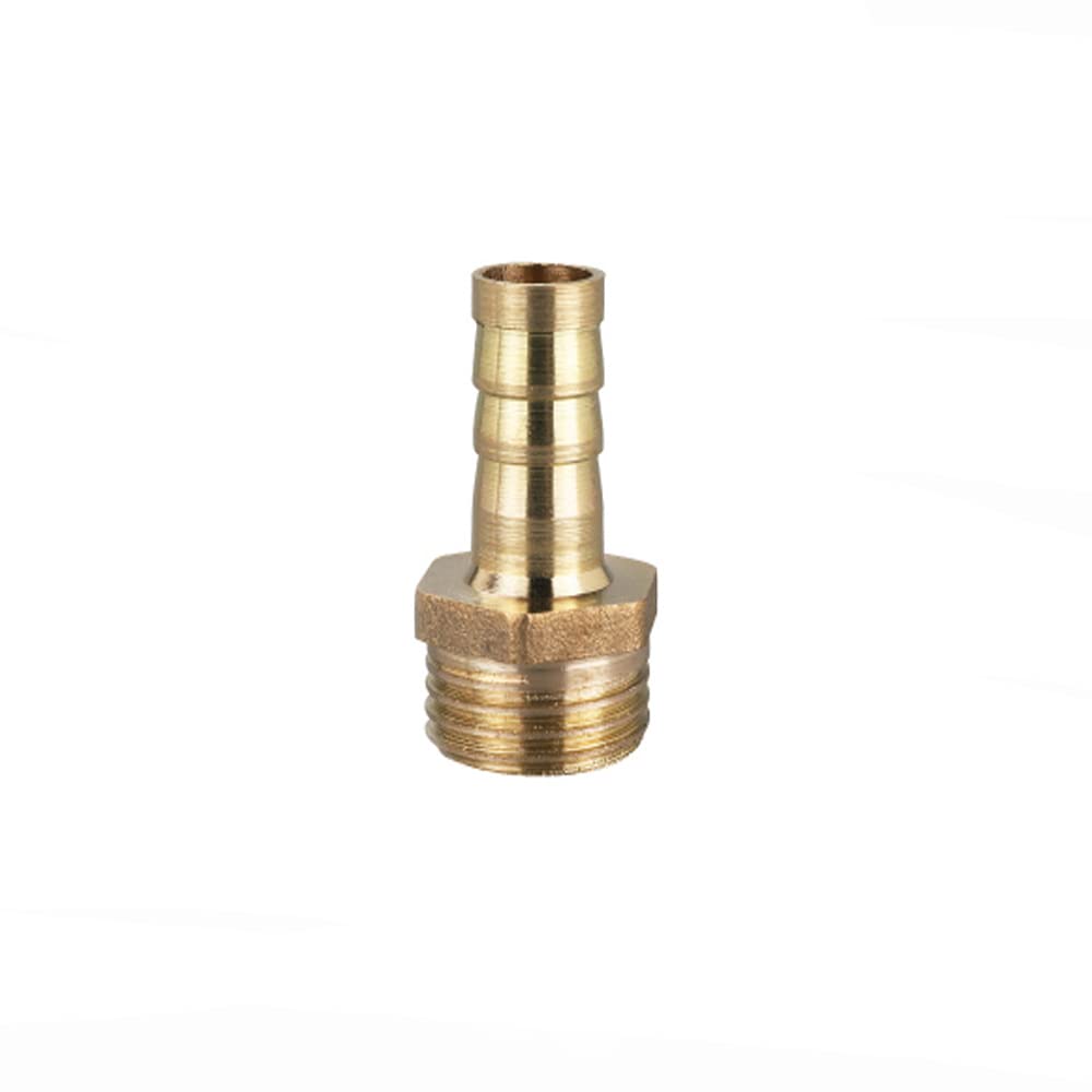 TopHomer BSP Hose Connector Brass Pipe Fitting 12mm Barb x G1/2 Male, Hose Barb Tail Male BSP Thread Connector Joint Copper Coupler Adapter