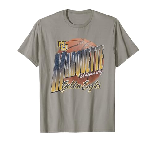 Marquette Golden Eagles Basketball Vintage Bounce Gray T-Shirt