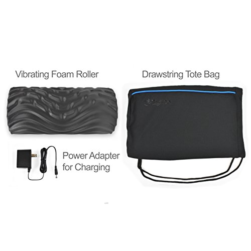 Zyllion Vibrating Foam Roller with 4 Intensity Settings – Rechargeable High Density Massager for Post Workout Muscle Recover, Myofascial Release, and Deep Tissue Massage, ZMA-22 (Black/White) - Thumbnail 5