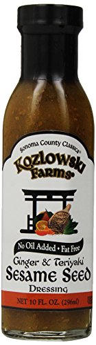 Kozlowski Farms Sesame Seed Dressing, Ginger and Teriyaki, 10.0-Ounce (Pack of 6)