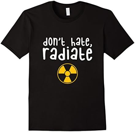 Men's Radiology Tech T-Shirt, Don't Hate Radiate, Funny Rad Tech 3XL Black