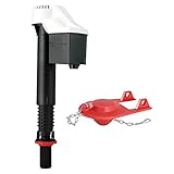 Korky 818BP QuietFILL Universal Toilet Fill Valve and Premium Flapper Easy to Install and Quiet - Made in USA, 2 Inch, Black