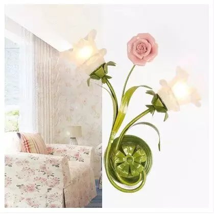 Home Uk Blumen Pastoralen Wohnzimmer Wandlampe Schlafzimmer