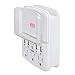 UL Certified Outlet Strip Charger EZOPower Wall Mount Power Surge Protector with 3 AC Outlet Plug + 4 USB Ports (4.8A) + Phone Holder - White