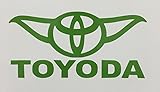 CMI212 Toyoda Star Wars Yoda Vinyl Car Decal Sticker | Green | Toyota | 5