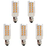 KINDEEP E11 LED Bulb, 5W(40W Incandescent Replacement), Mini Candelabra Edison Screw, 400 Lumens, Warm White 3000K, Pack of 5