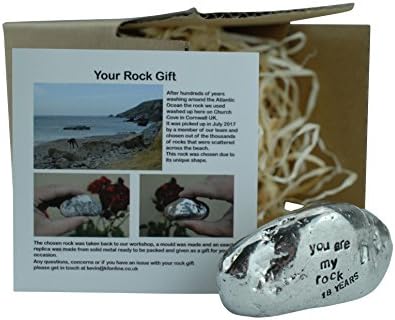 Pirantin 18Th Anniversary You Are My Rock Gift Idea Solid Metal Heavy Polished Rock Gift For 18 Year Anniversary