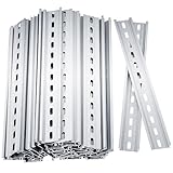 Zonon 40 Pcs Din Rail Slotted Aluminum 8" Inches