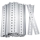 Zonon 40 Pcs Din Rail Slotted Aluminum 8" Inches