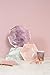 Harlow & Grey Amethyst Large Party Plates Set, 8 Ct Pack, 9.75” Elegant Disposable Paper Dinnerware Supplies for Birthday, Wedding, Shower, Anniversary, Holiday, Purple Watercolor & Rose Gold