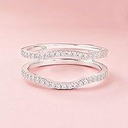 SHELOVES Curved Ring Guard Enhancer Cubic Zirconia
