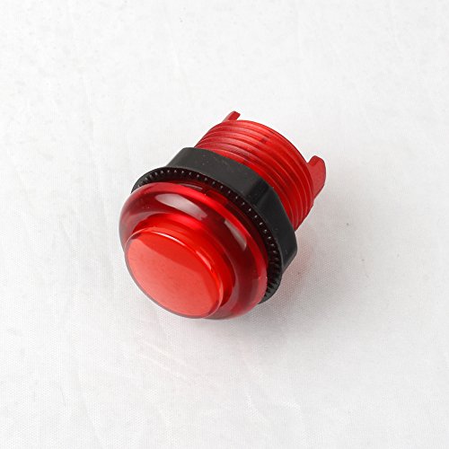 EG Starts 5x 30mm Arcade LED Lights Push Button Built-in Switch 5V Illuminated Buttons For Arcade Machine Games DIY Kit Parts Jamma Mame Raspberry Pi 1 2 3 ( Each color of 1 Piece ) & 5 Colour