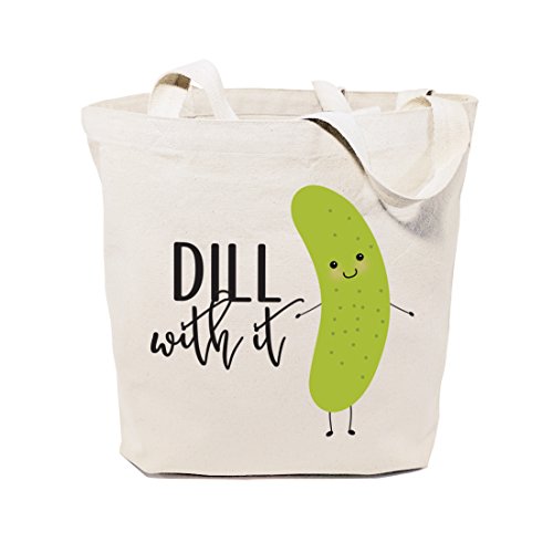 The Cotton & Canvas Co. Dill With It Reusable Grocery Bag and Farmers Market Tote Bag