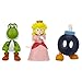 Nintendo Mario Bros Universe Micro Wave 1: Bob-Om, Princess Peach and Yoshi Action Figure, 3-Pack