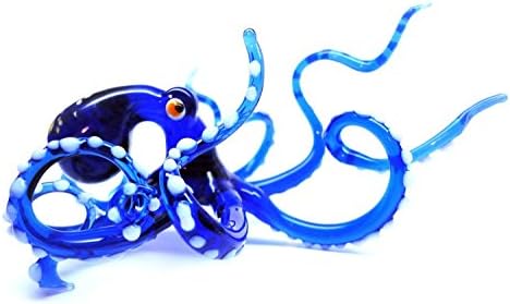 Blown Glass Octopus, Glass Octopus, Glass, Octopus, Ocean, Octopus Sculpture, Squid, Kraken, Cephalopod, Blown Glass, Octopus Figurine