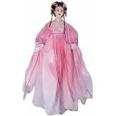 Large Size 8XL Hanfu Dress Women Chinese Tang Dynasty Hanfu Cosplay Costume Gradient Pink Hanfu